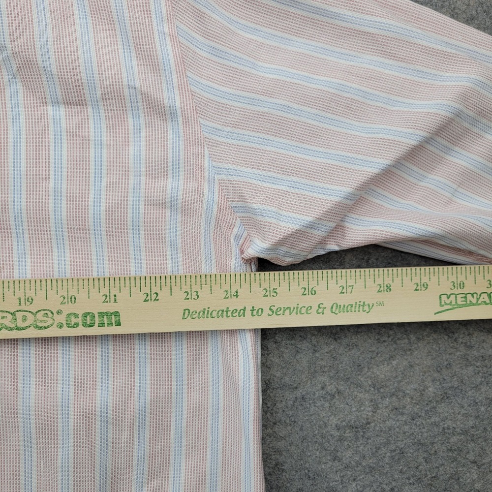 Brioni Dress Shirt Mens XL Pink Stripe Classic Cotton Made In Italy Long Sleeve - Picture 7 of 8